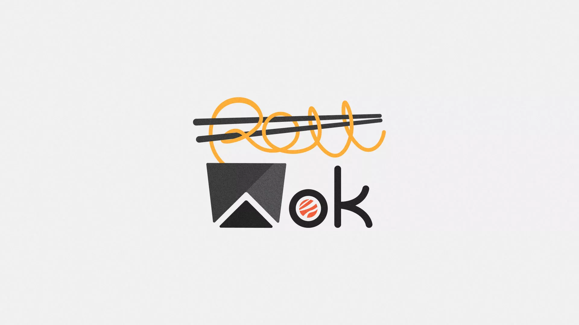 Разработка логотипа суши-бара «Roll Wok Club» в Харовске